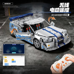 Technical MOC 42210 God of War GT -R34 Sports Car Building Blocks LED RC Kit
