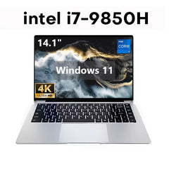 2026 Portable Laptop Windows 11 Core I7 9850H Laptops PC 12GB RAM 1TB 2TB SSD Ultra Slim Notebook 4K Office Study Computer