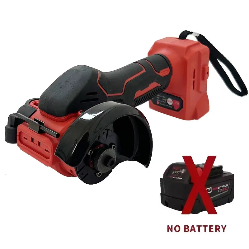 3 Inch Wireless Electric Mini Angle Grinder Grinding Cutting Polishing Machine Circular Saw Power Tool for 18V Battery