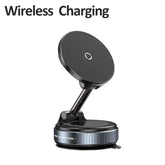 Wireless Charger Vacuum Magnetic Phone Stand for Magsafe Iphone 16 15 14 13 12 Pro Max 360° Adjustable Suction Cup Car Dashboard