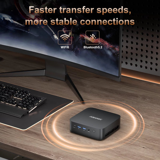 ACEMAGIC MINI PC Ryzen 5 7430U 32GB RAM 512GB SSD Windows 11 Pro MINI Computer Wifi6 BT5.2 4K Ruipin 4.3Ghz Windows11 Pro