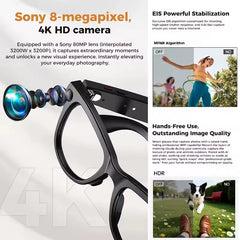 2026 New 3600Mah Large Battery Smart Glasses 8MP HD Camera Video Recording AI Photo Recognition Translation Voice Sunglasses Men