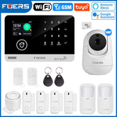 Alarm System for Home WIFI GSM Security Alarm Host Ant-Theft with Door Motion Sensor Tuya Smart App Control Work Alexa