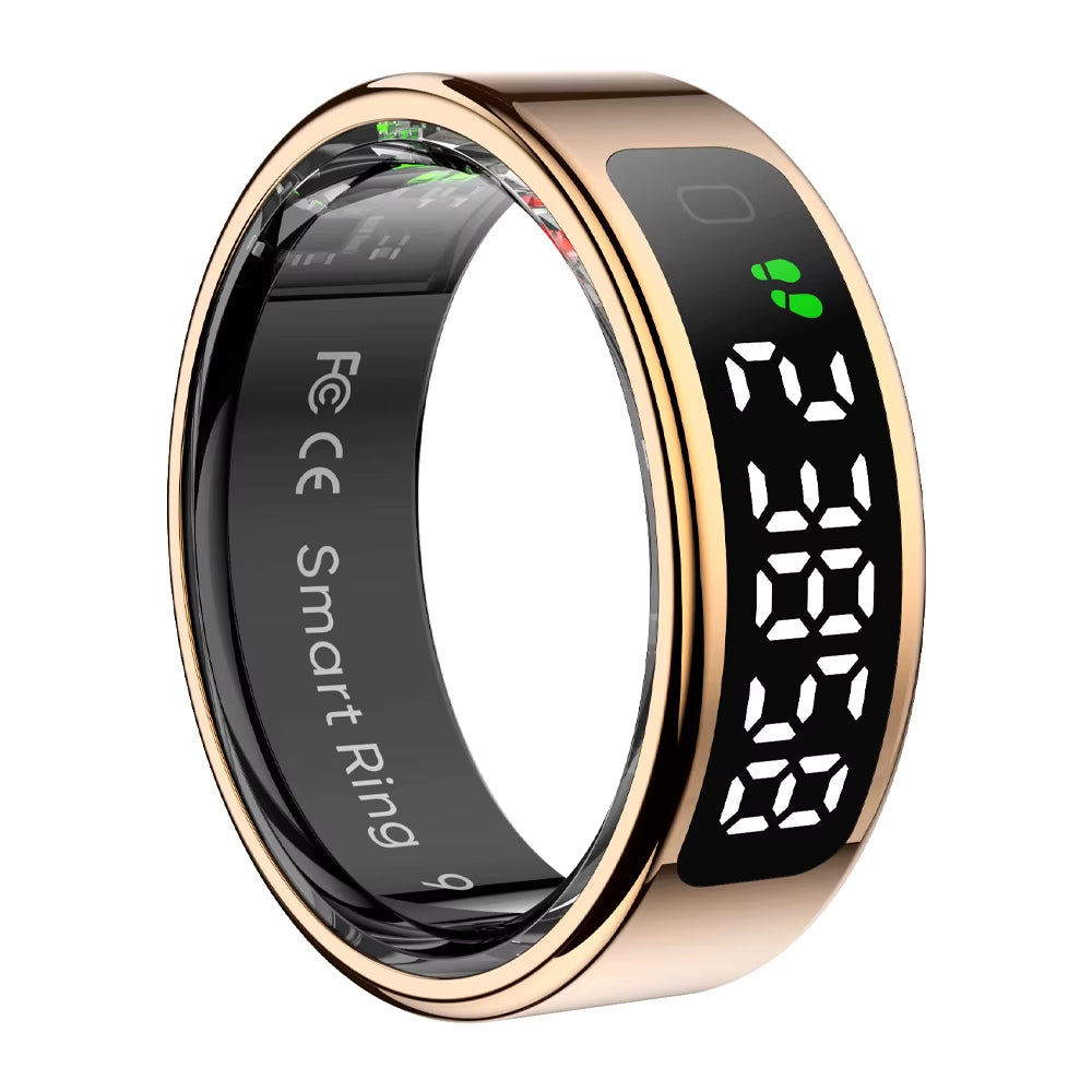 Revolutionize Your Health with the 2025 R12 Smart Ring: Touch Display, Wireless Charging, and 5 ATM Waterproof for Ultimate Wellness Tracking