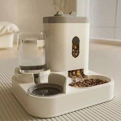 Revolutionary Automatic Cat and Dog Feeder with Water Fountain - Large Capacity Pet Food Dispenser for Busy Pet Owners