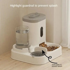 Revolutionary Automatic Cat and Dog Feeder with Water Fountain - Large Capacity Pet Food Dispenser for Busy Pet Owners