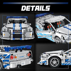 Technical MOC 42210 God of War GT -R34 Sports Car Building Blocks LED RC Kit