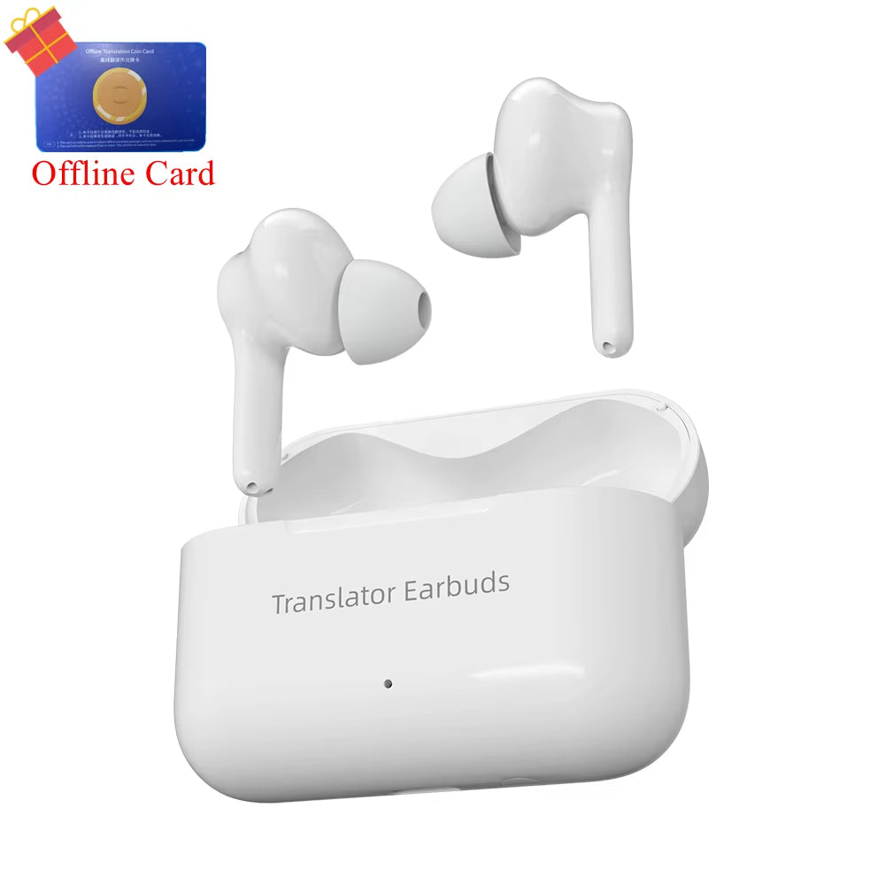 M6 Smart Translator Earbuds, Bi-Directional Instant Voice Translation Earphone, Online 144 Languages with 11 Offline Pack