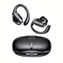 XT80 Wireless Headphones Bluetooth 5.3 Earphones True with Mic Button Control Noise Reduction Earhooks Waterproof Headset