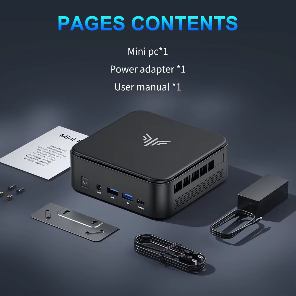 ACEMAGIC Mini PC with Ryzen 5 7430U 16GB DDR4 512GB M.2 SSD Mini Gaming PC with USB Type-C Supports Triple 4K Display