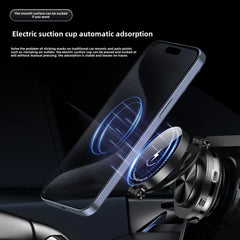 15W Wireless Charger Double Sides Phone Holder Magnetic Vacuum Adsorption Bracket Foldable GPS Stand Electric Sucker Cup Suppor