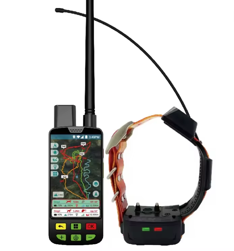 Custom 10 Mile Range GPS Tracker 4G GSM New IP68 Waterproof Dog Collar Made Silicone Metal for Hunting Dogs for Pets