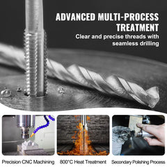 Tap and Die Set 40Pcs 60Pcs 80Pcs 110/116Pcs Metric SAE Standard Bearing Steel Taps and Dies Essential Threading Tool