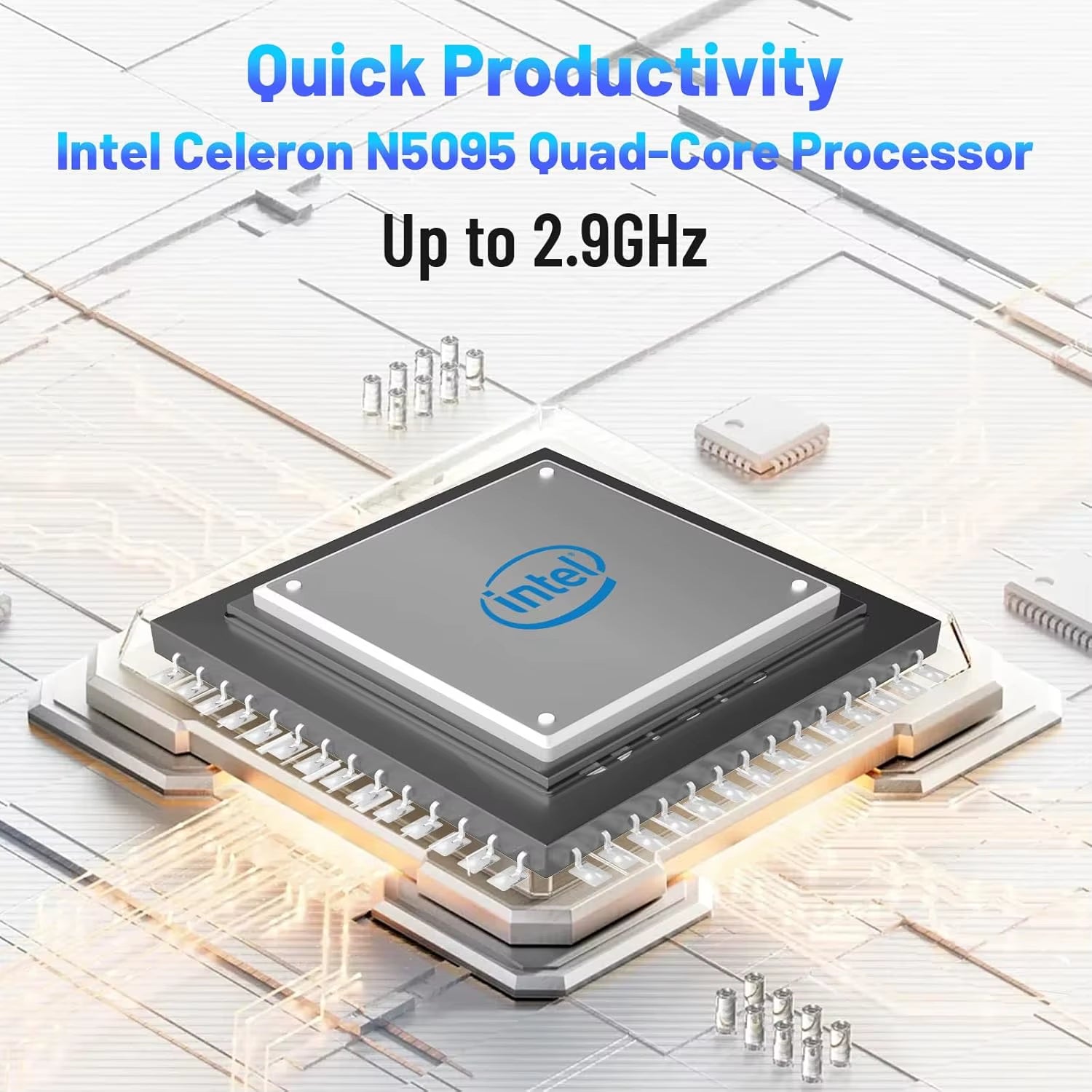 15.6 Inch Laptop Windows 11 Notebook 16G RAM 512GB SSD Quad-Core  Celeron N5095 Processors 1080P IPS FHD Laptop Computer