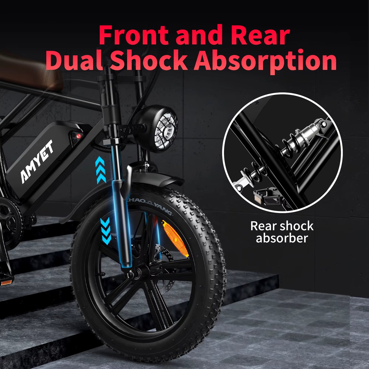 V9-G60 Adults Electric Bike 1000W Motor Bicycle 48V 20AH 20“ Tire Ebike Electric E Bikes Mountain Moped Ebikes for Men