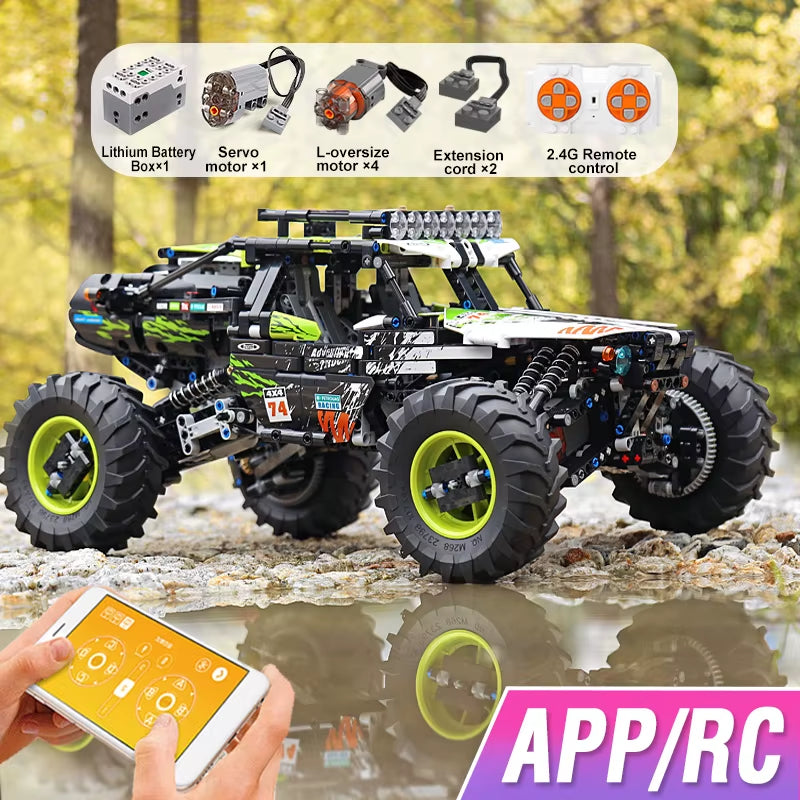 18002 Technical Car Toys the MOC-19517 4WD RC Buggy Building Block Assembly Car Model Brick Set Kids Christmas Gift