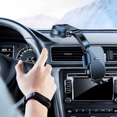 Universal Car Phone Holder - Dashboard Windshield Desk Mount for GPS Navigation Secure Hanging Bracket