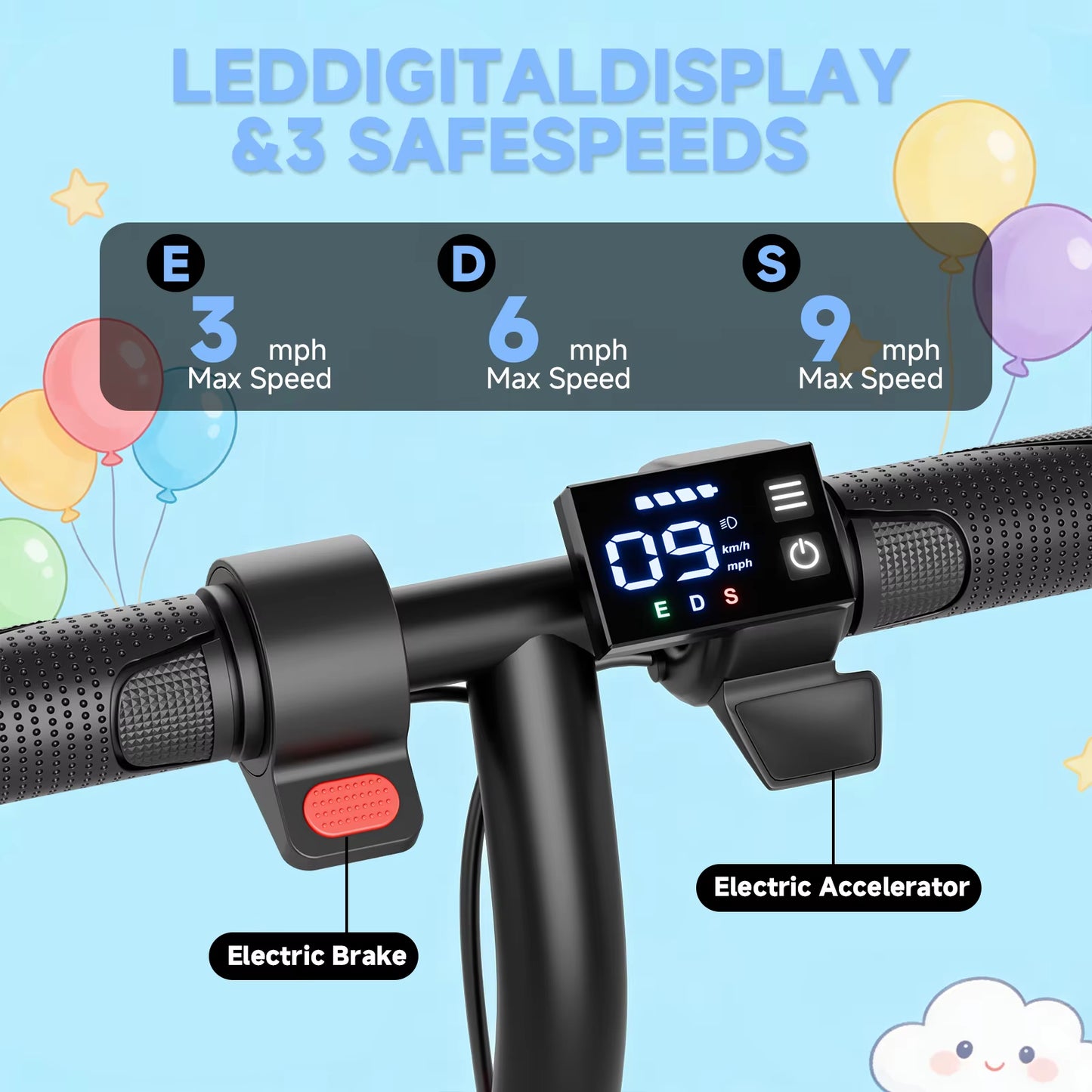 Electric Scooter for Kids - 9MPH & 10Mile Range, 250W Motor, 6.5" Solid Tires with App Control Folding Commuter E-Scooter UL2272