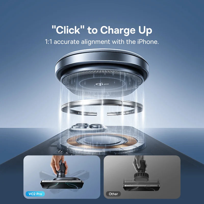 Baseus Qi2.2 25W Car Magnetic Wireless Charger for Iphone 17 16 15 Fast Charging for Samsung Xiaomi Car Phone Holder Cooling Fan