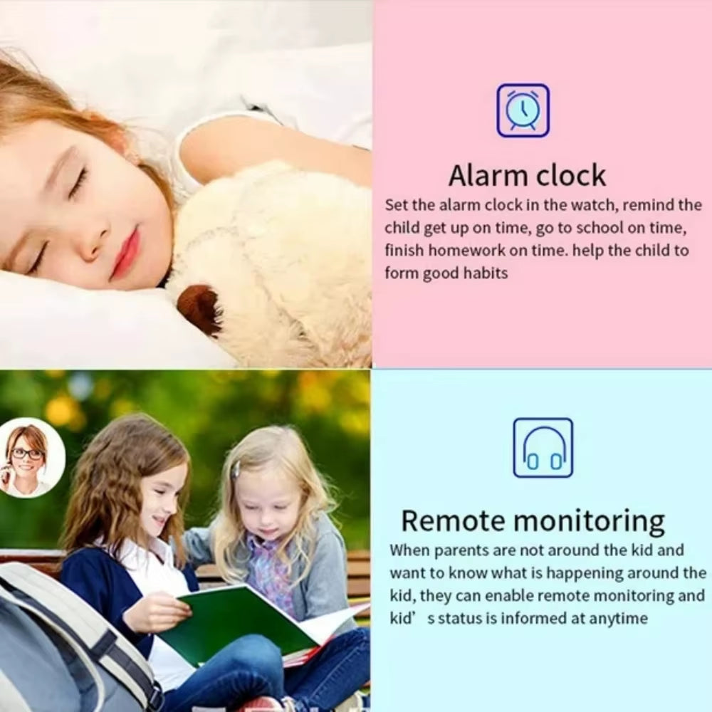 Kids Smart Watch GPS Location Tracker Sim Card Waterproof Call Camera Mobile Smartwatch for Iphone Android for Gift 2026