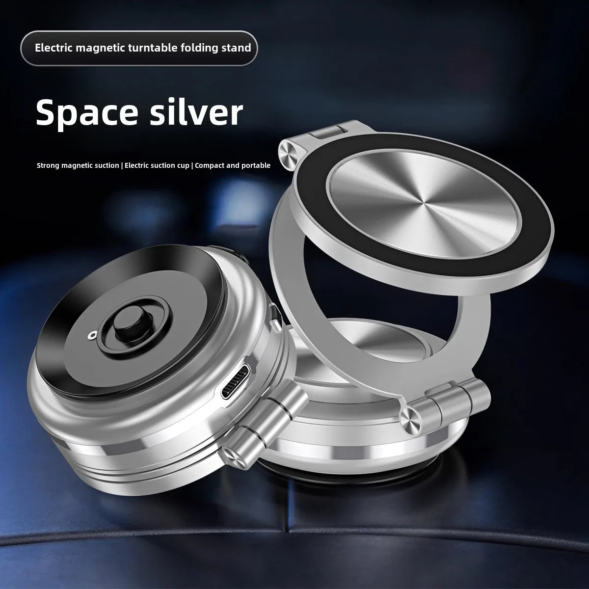 15W Wireless Charger Double Sides Phone Holder Magnetic Vacuum Adsorption Bracket Foldable GPS Stand Electric Sucker Cup Suppor