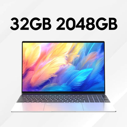 New Ultra Slim Laptop  Core I7 8650U 15.6" 32GB RAM 2TB SSD Gaming PC Office Study Computer PC Windows 11 Pro
