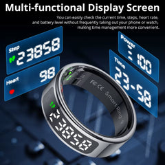 Revolutionize Your Health with the 2025 R12 Smart Ring: Touch Display, Wireless Charging, and 5 ATM Waterproof for Ultimate Wellness Tracking