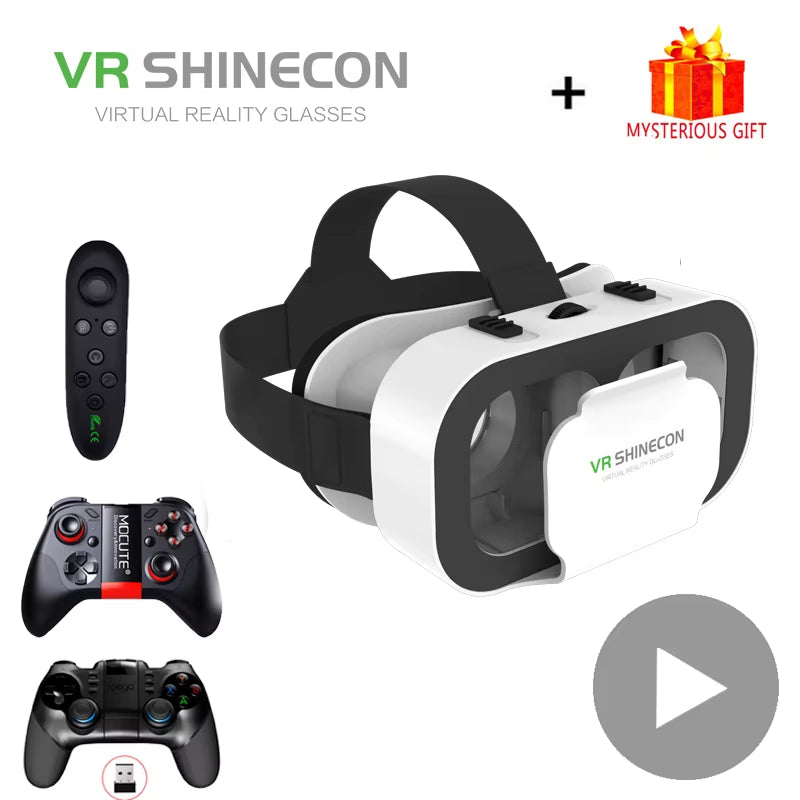 VR Shinecon Helmet 3D Glasses Virtual Reality for Smartphone Smart Phone Headset Goggles Casque Wirth Viar Binoculars Video Game