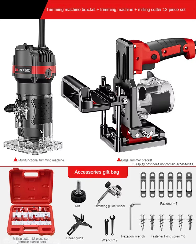 Invisible Joints Power Tool Set with Router Table and Grooving Jig for Woodworking