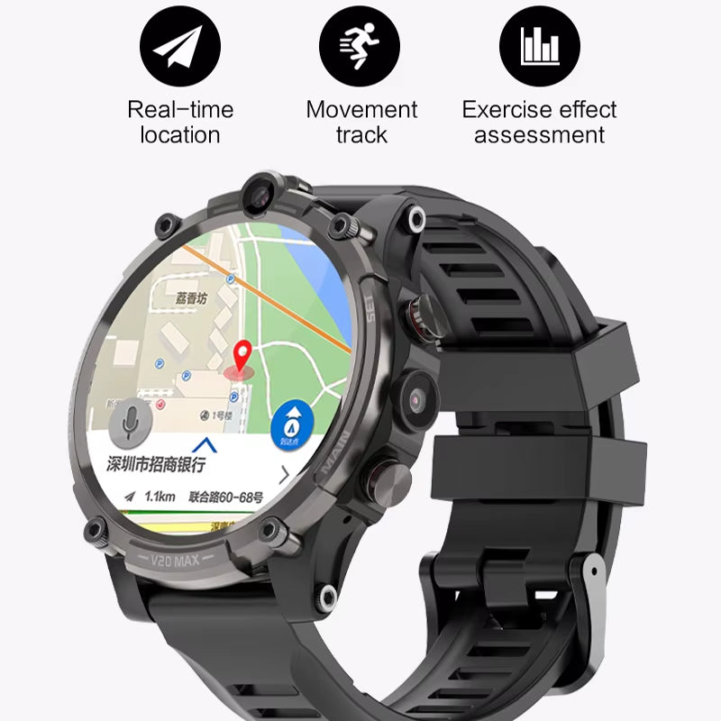 New Best Selling Sport 4G Smartwatch 1.6 Inch Full Touch Screen SIM Card 2+16GB Memory Dual Camerass Fitness Smart Watch
