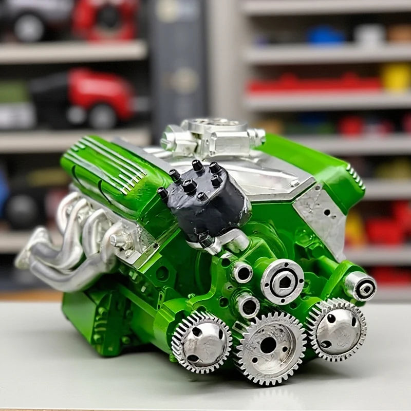 Binray Cison V8 Engine Kit Gas Small-Block Engine Model Kits Mini Build Your Own Stem Cison Running Engine Kits That Runs