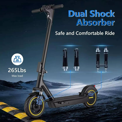 ESMAX Electric Scooter 500W 22Mph Adult APP Smart Scooter 28Miles Shock-Absorbing Anti-Skid Folding Electric Scooter