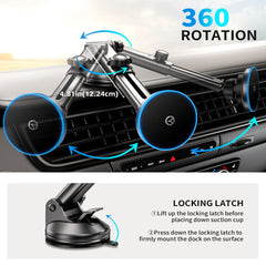 Dashboard Magnetic Wireless Car Phone Charger Adapter 15W Windshield Car Phone Holder for Iphone 16 15 14 Pro Max 12