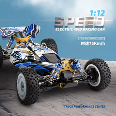 Wltoys 124017 RC Car 75KM/H 2.4G Brushless Remote Control Vehicle 4WD Electric High Speed Racing Drift Truck Toys for Children