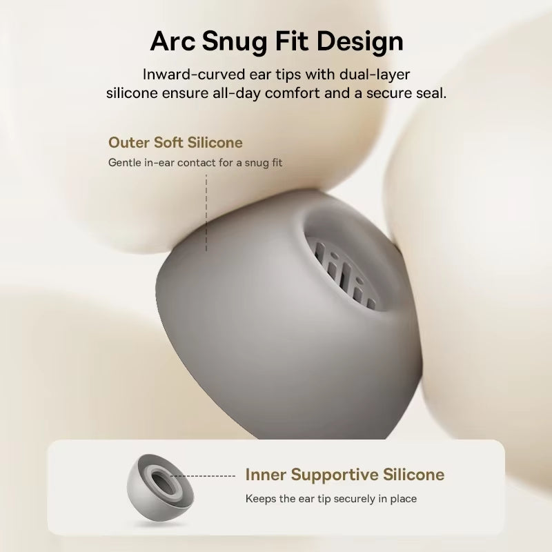 Bowie MP1 ANC Bluetooth 6.0 True Wireless Earbuds -55Db Adaptive Hybrid ANC Earphones Hi-Res LDAC 6-Mic ENC In-Ear Buds