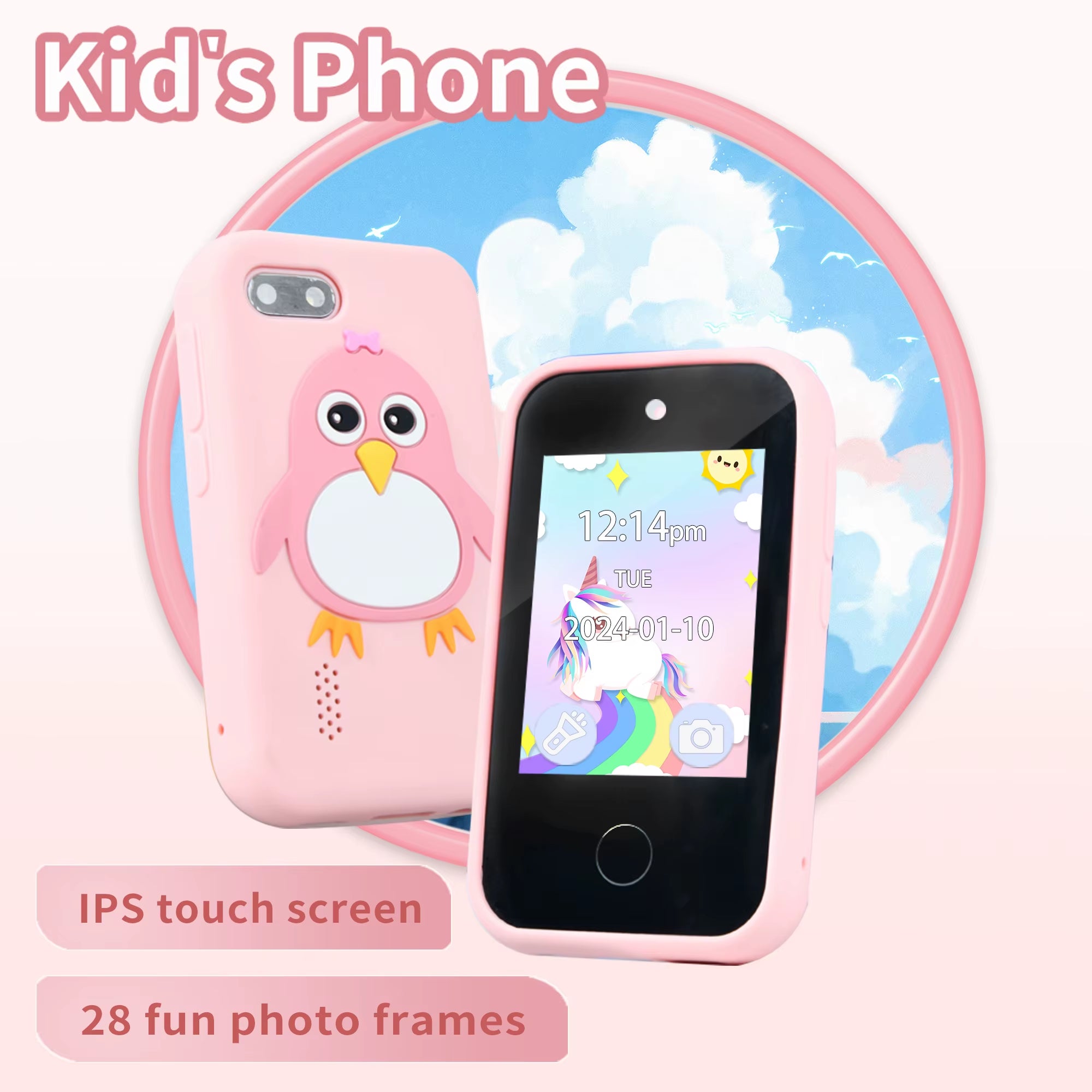 Children'S Mobile Phones,Camerastoys Music Playerspuzzle Games and Learning Modesaresuitableas Birthday Gifts for 3-10 Years Old
