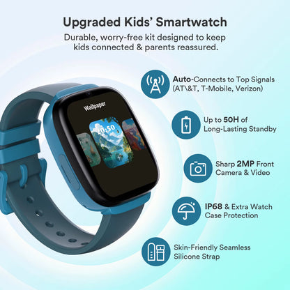 4G Kids Smart Watch GPS Two Way Call Video SOS Child Gift Parental Controls Waterproof Birthday Gift for Boys and Girls