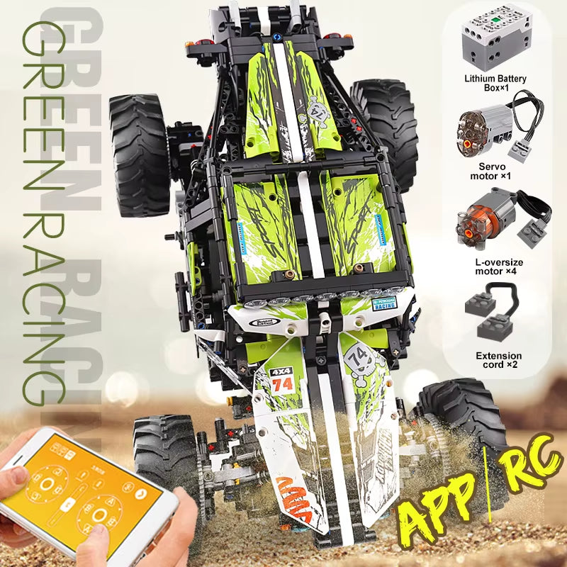 18002 Technical Car Toys the MOC-19517 4WD RC Buggy Building Block Assembly Car Model Brick Set Kids Christmas Gift
