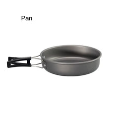 1PCS/1SET Camping Cookware Kit Outdoor Cooking Set Aluminum Pot Equipment Travel Tableware Kitchen for Hiking Picnic BBQ
