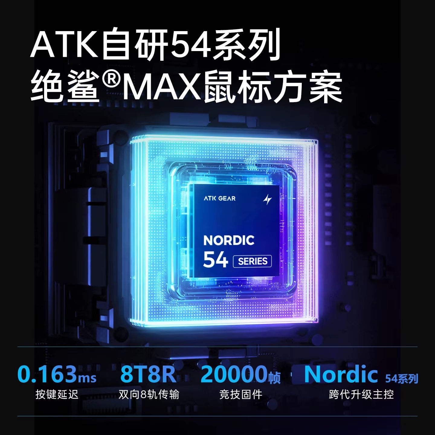 ATK Blazing Sky F1 V2 Ultra Max Wireless Gaming Mouse Dual-Mode Lightweight Paw3950Ultra Dual 8K Low Latency Ergonomic Extreme