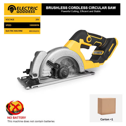 5In Brushless Electric Circular Saw ﻿For Dewalt 20V Battery ﻿Cordless 1000W Handheld Woodwork Saw Power Tool ﻿