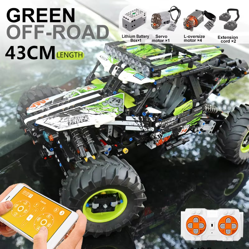 18002 Technical Car Toys the MOC-19517 4WD RC Buggy Building Block Assembly Car Model Brick Set Kids Christmas Gift