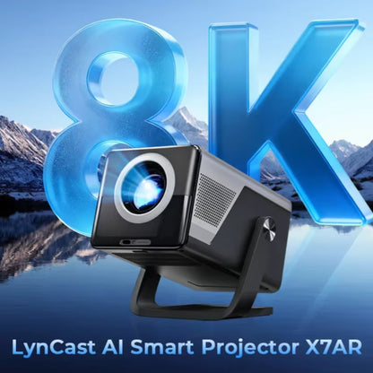 X7 AI Smart Projector with Android 14 OS Dolby, 8K Support 1080P UHD 2000 Ansl, Wifi6 & Bluetooth5.4, 200" Display Home Cinema