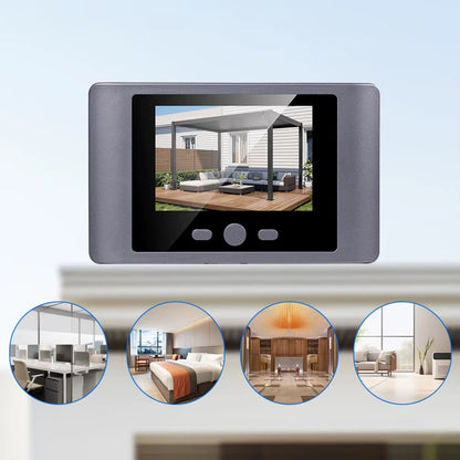 Mini Peephole Smart Wireless Door Viewer Camera PIR Motion Detection Smart Peephole Video Doorbell 2000Mah Digital Door Viewer