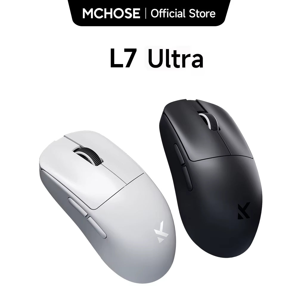 L7 Wireless Gaming Mouse L7 Ultra PAW3395 26K Sensor Dual 8K Polling 39G Ultra-Lightweight2.4Ghz Rf/Bt/Wired Tri-Mode