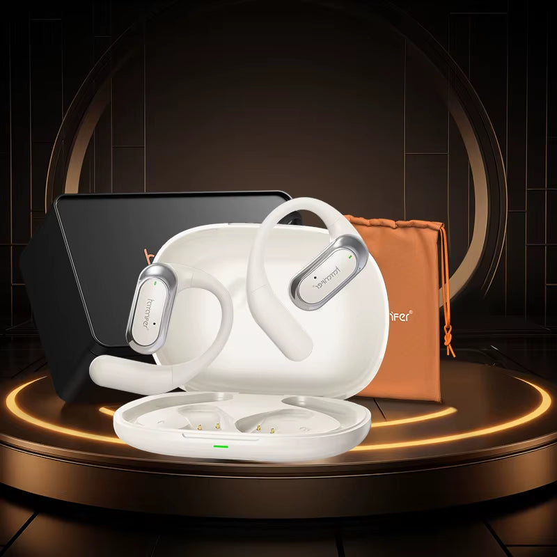 Open Ear Clip-On OWS Ear Hook Headphone Bluetooth True Wireless Non-In-Ear Earphones Sport Noise Cancelling for Samsung