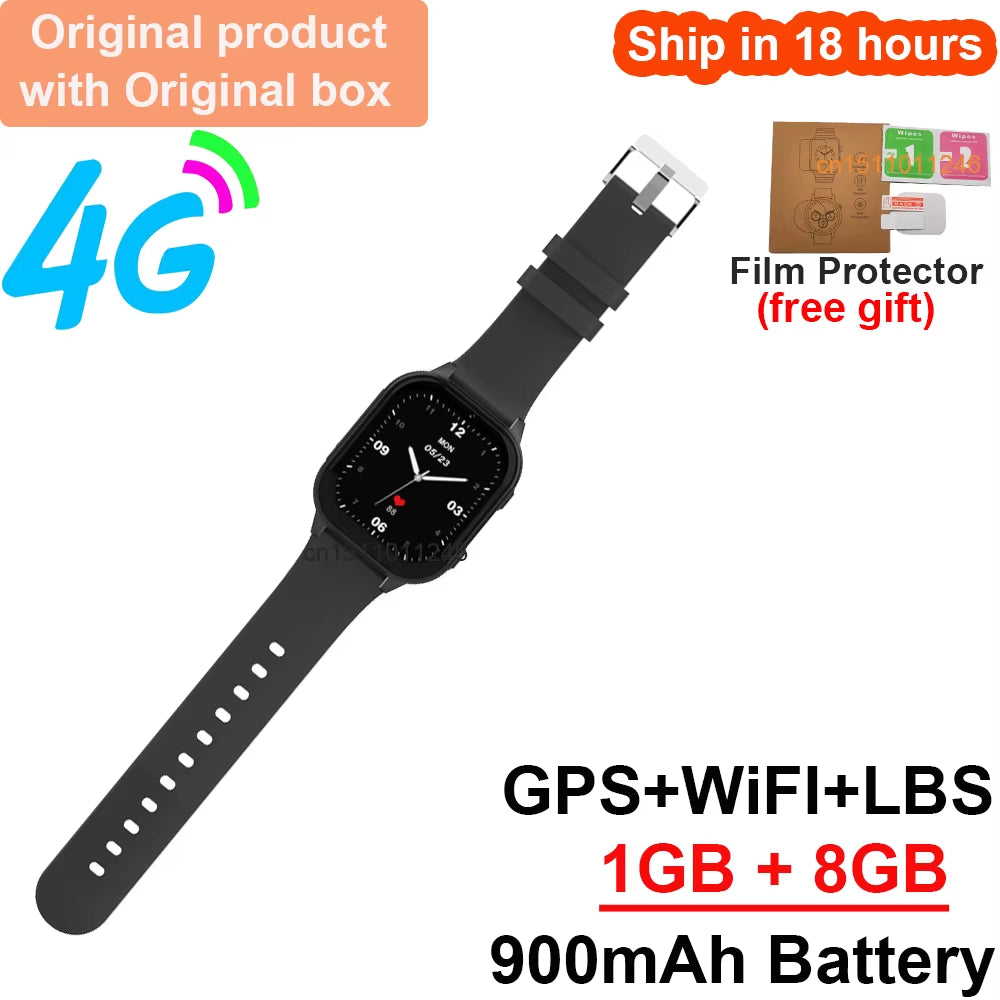 New Smart Watch Kids 4G GPS WIFI Video Call SOS 1GB+8GB Child Phone Smartwatch Camera Monitor Tracker Location Boys Girls Gifts