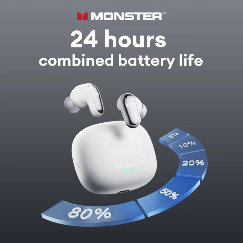 Choice  New MQT52 TWS Wireless Bluetooth 5.4 Headset HIFI Stereo Gaming Music Earphones Talking Noise Canceling Earbuds