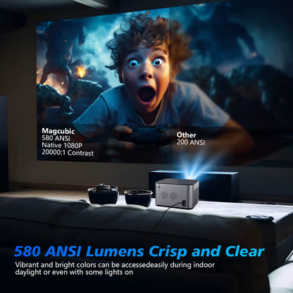 HY350 Pro 580ANSI Projector Android 11 4K 1080P Wifi6 Voice Control Allwinner H713 Electronic Focus BT 5.0 Home Cinema