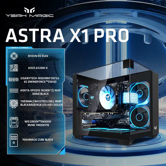 AMD Ryzen 5 5500 Gaming Desktop 16GB(8G*2) DDR4 3600 1T NVME SSD 3050 Graphics Card Win11 Home Gamer Desktop PC in US